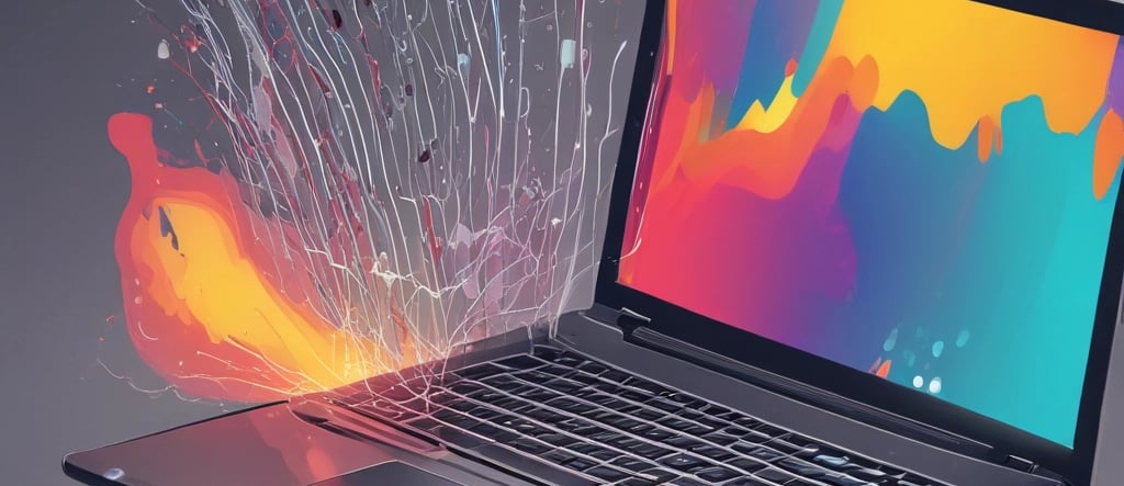 a red security sign and a blue security sign