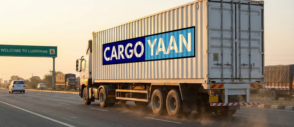 CargoYaan truck on the qay to highway