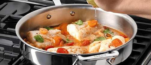 All-Clad D3 stainless steel 10-piece cookware set for professional non-toxic cooking