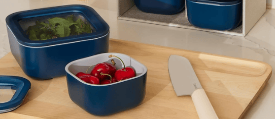 Caraway glass food storage containers with BPA-free lids