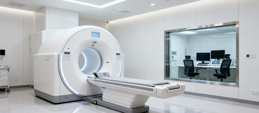 an MRI machine in a hospital