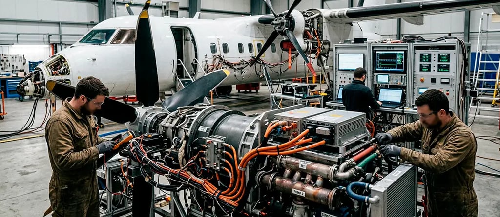 Innovación aeroespacial prueba vuelo híbrido-eléctrico para eficiencia energética