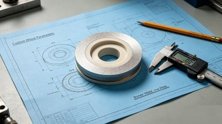 Custom vitrified diamond wheel drawing size grit concentration parameter
