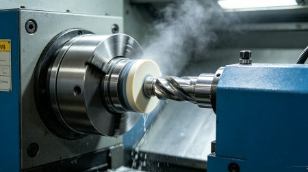 Vitrified diamond wheel mounted on Walter CX five-axis grinder workshop