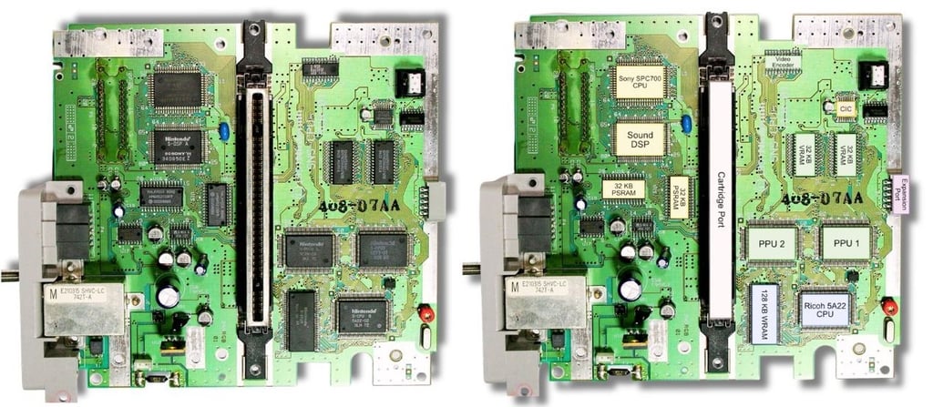 Placa-mãe do console de videogame Super NES Placa SFC (Nº SNES-CPU-RGB-01) 