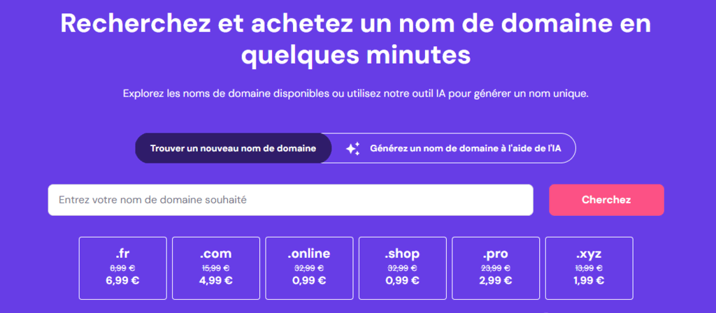 Trouver un Nom de domaine