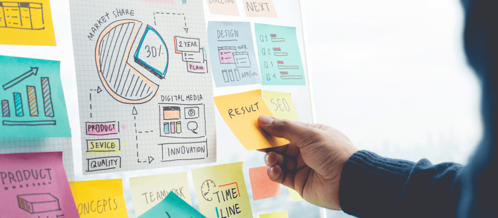 Stratégie avec post it