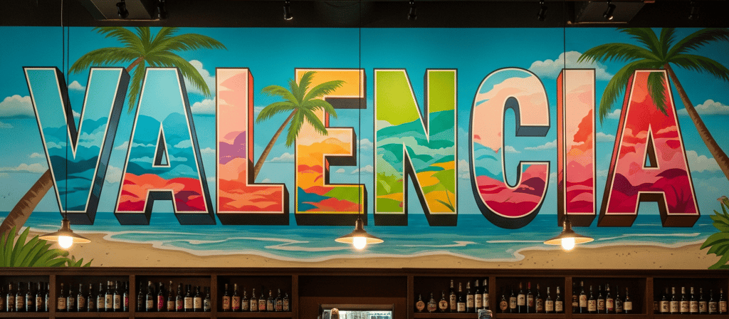 Foto mural en un local