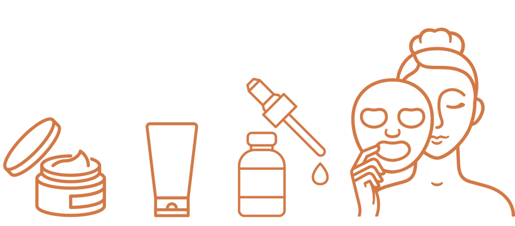 100% all natural cafine skincare icons