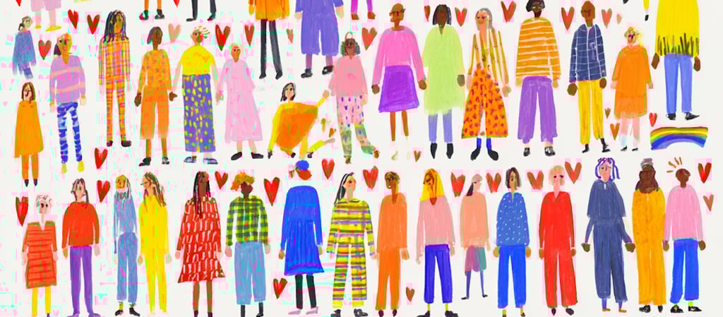 Colourful Inclusivity Artwork of Diverse People