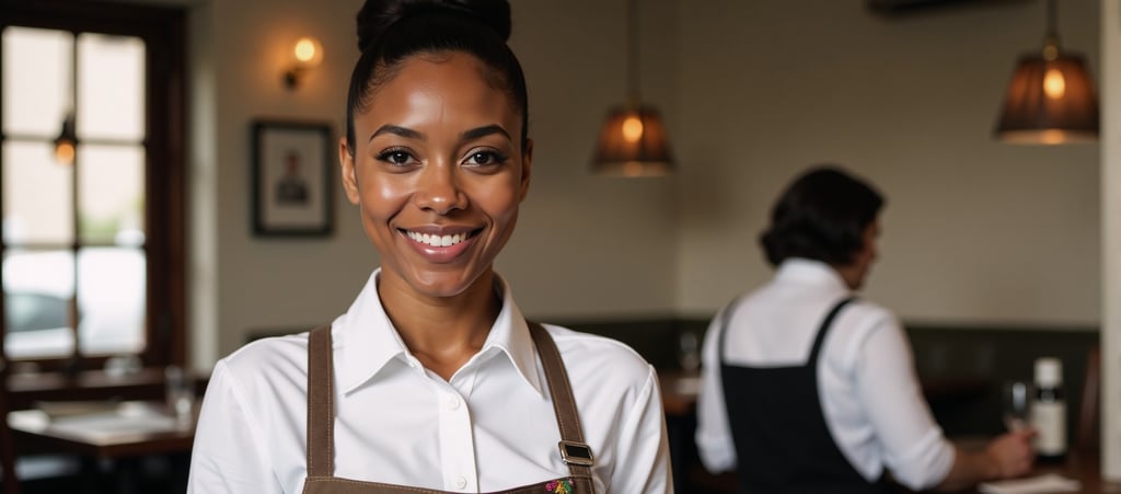 Tipping a friendly server in a Dominican Republic restaurant