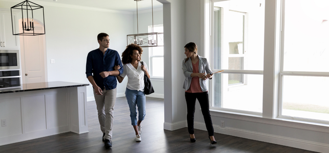 an agent showing a home
