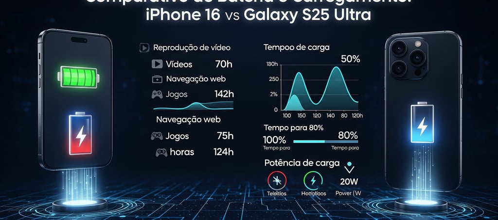 um smartphone com carregador e bateria