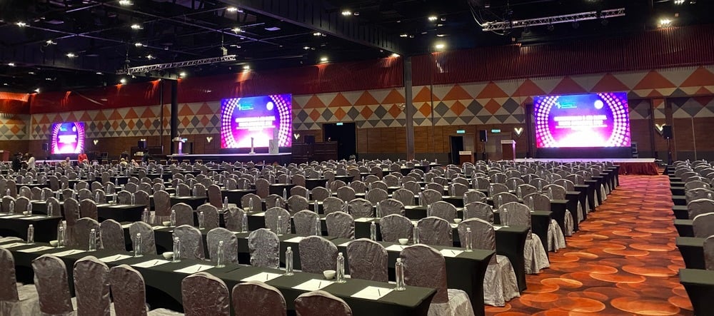 corporate event company kl Meeting and Conference setup with online and live viewing 