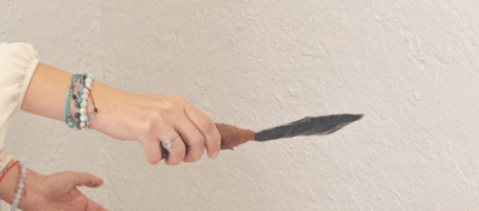 corte con pedernal de obsidiana