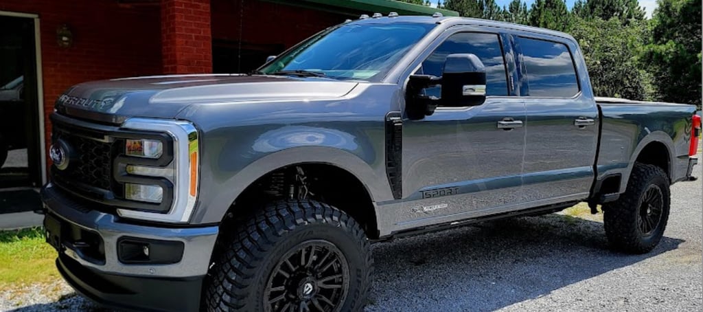 A truck with complete restoration from D and P auto detailing