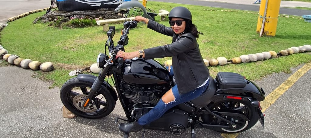 Harley chick on guam