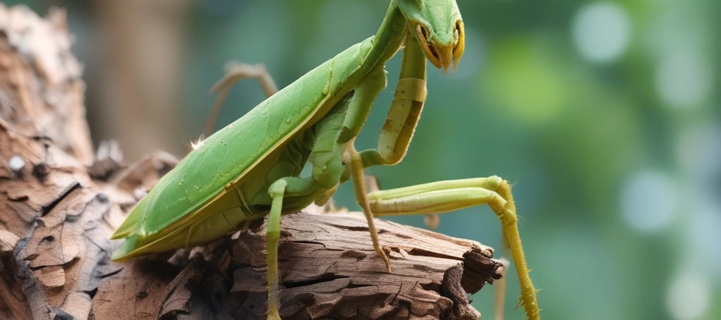 brown praying mantis on green leaf in close up photography during daytime
