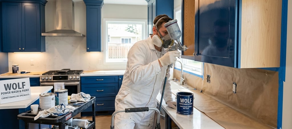 person enameling cabnets