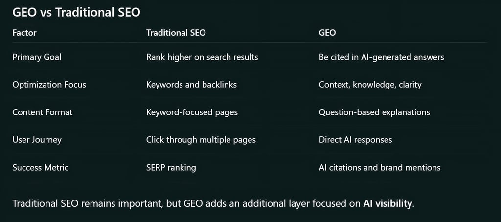 GEO vs Traditional SEO