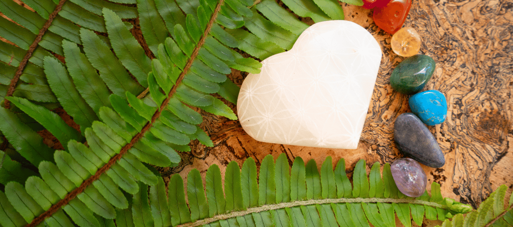 a heart shape with mindful rocks