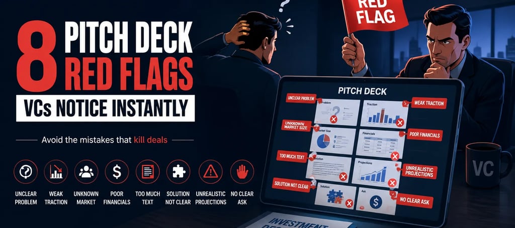 8 Pitch Deck Red Flags VCs Notice Instantly