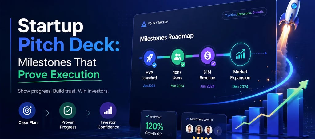 Startup Pitch Deck: Milestones That Prove Execution