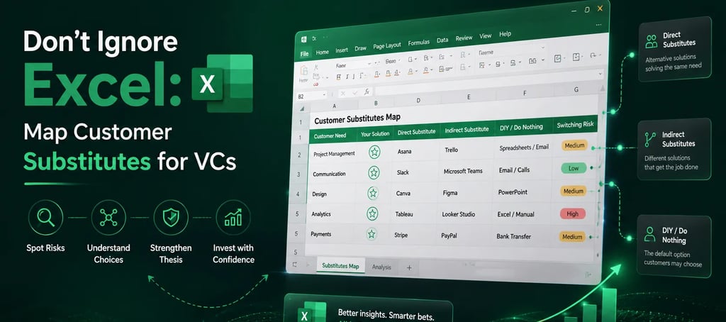 Don't Ignore Excel: Map Customer Substitutes for VCs