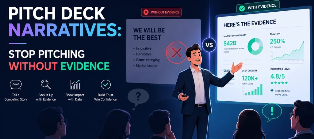 Pitch Deck Narratives: Stop Pitching Without Evidence