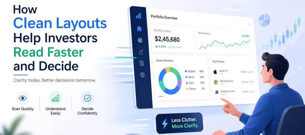 How Clean Layouts Help Investors Read Faster and Decide