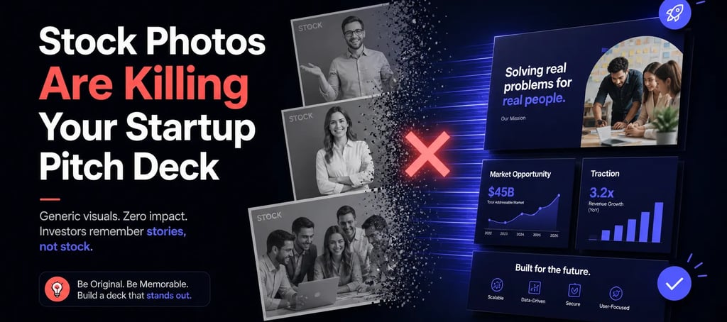 Stock Photos Are Killing Your Startup Pitch Deck