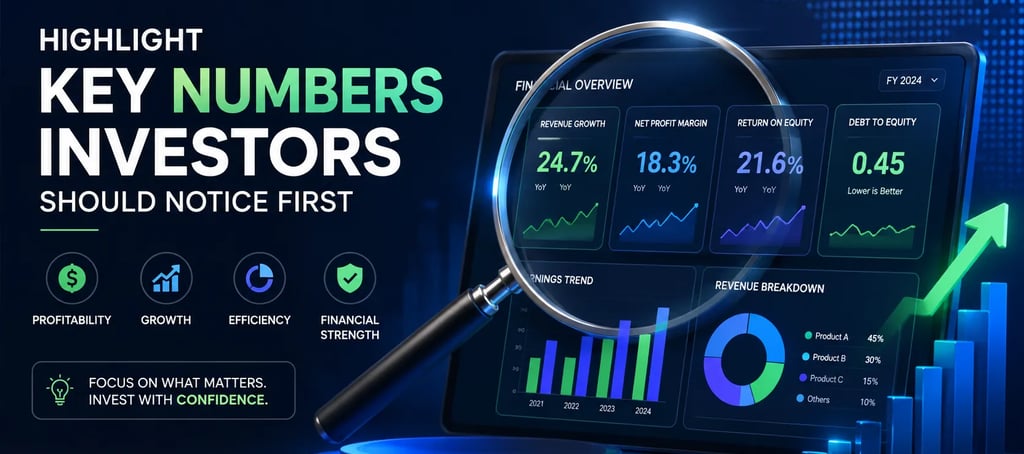 Highlight Key Numbers Investors Should Notice First