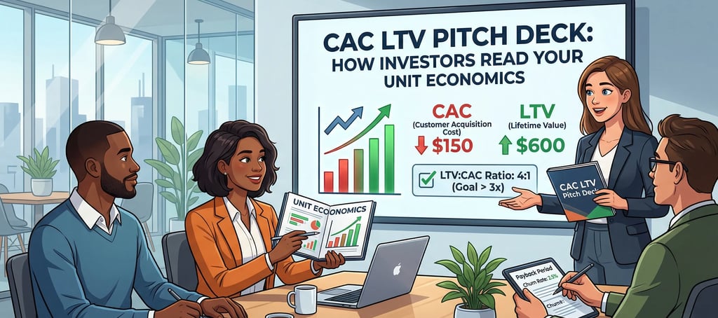 CAC LTV Pitch Deck: How Investors Read Your Unit Economics