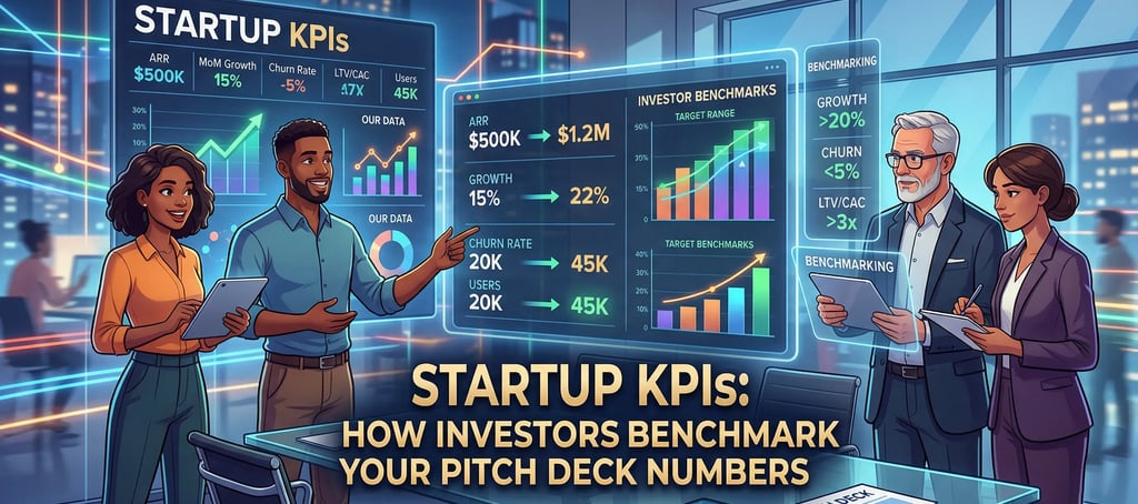 Startup KPIs: How Investors Benchmark Your Pitch Deck Numbers
