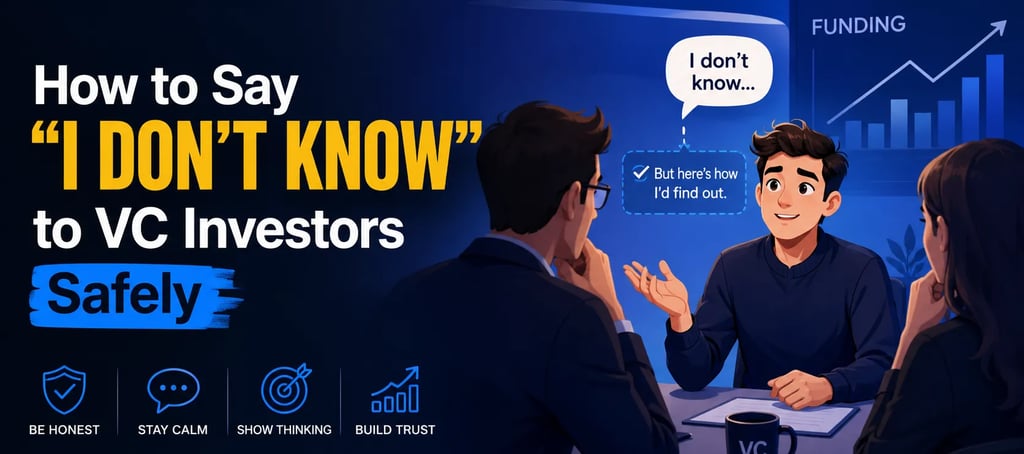 How to Say I Don't Know to VC Investors Safely