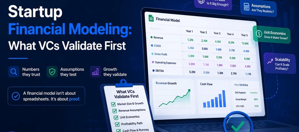 Startup Financial Modeling What VCs Validate First