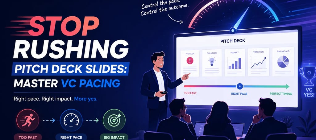 Stop Rushing Pitch Deck Slides Master VC Pacing