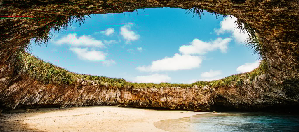 Praia Escondida nas Ilhas Marieta, México.