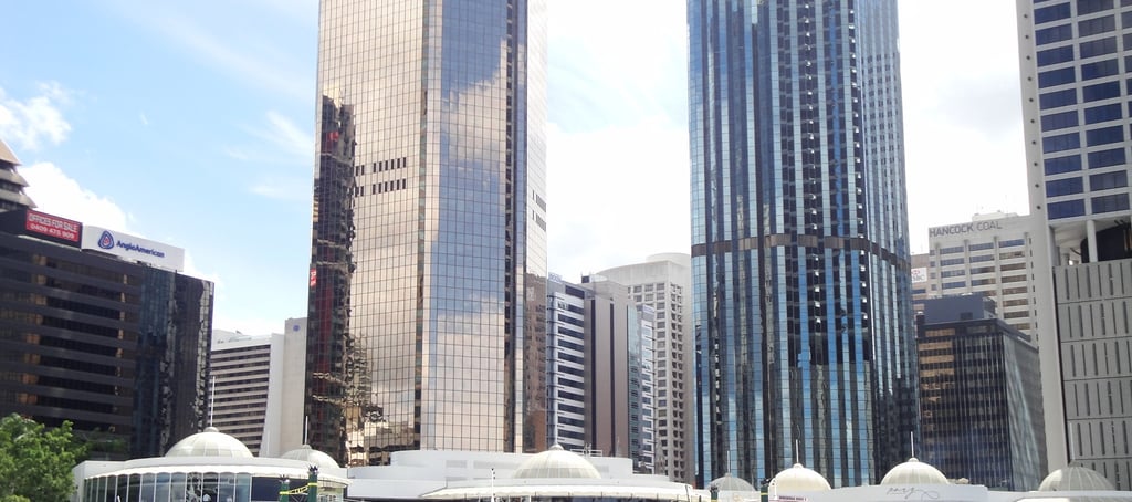 vista do centro comercial de brisbane vista do passeio de barco