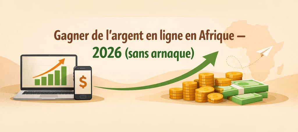 Gagner de l’argent en ligne en Afrique en 2026 (sans arnaque) : guide, méthodes fiables et plan 30 j