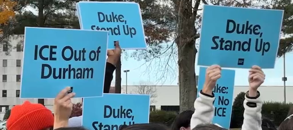 ICE demonstrators in Durham North Carolina