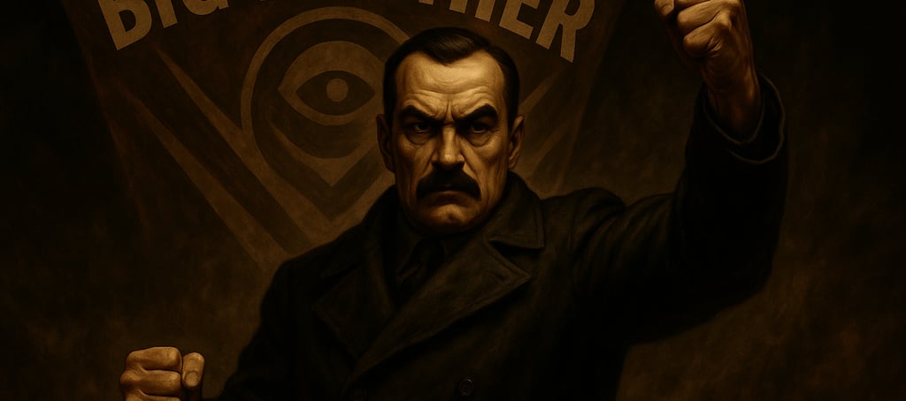 imagem do personagem Big Brother do livro "1984", George Orwell