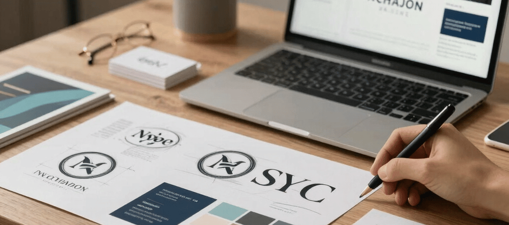 création identité visuelle, logo entreprise moderne, charte graphique professionnelle