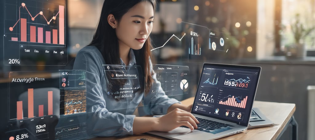 girl working on laptop