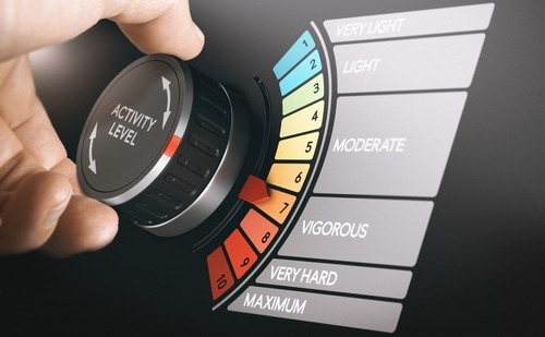 a dial for a fitness monitor