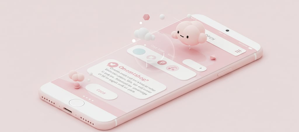a pink phone with a pink piggy on it