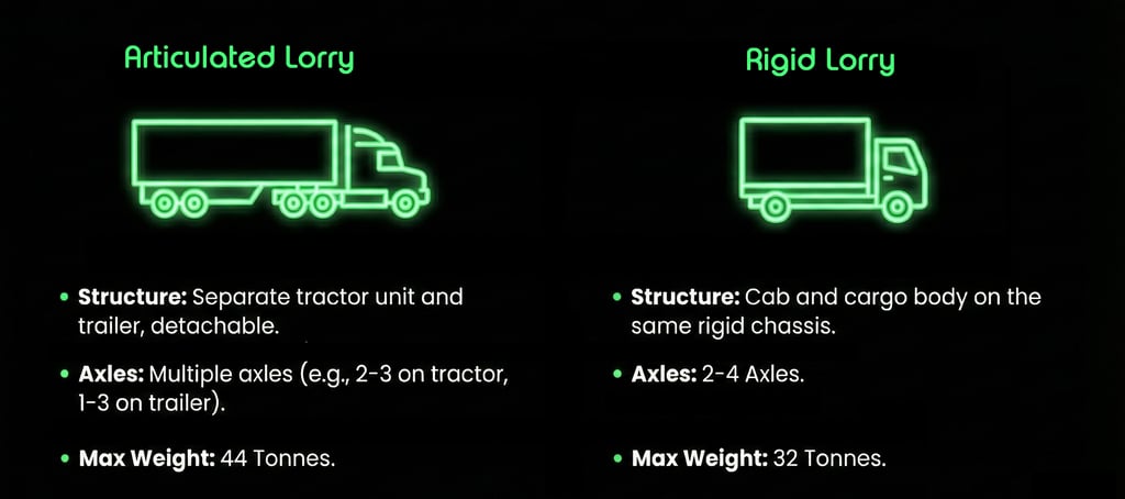 Difference between Articulated Lorry vs Rigid Lorry