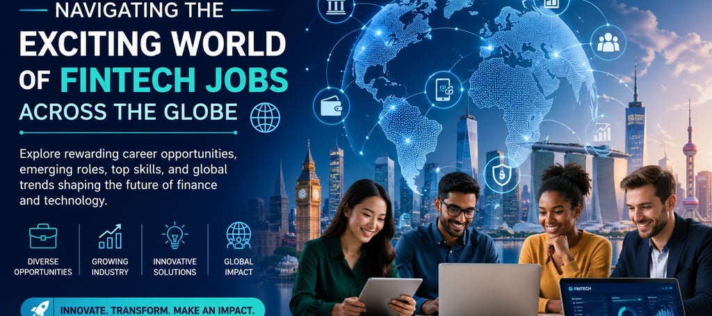 “Fintech professionals working with digital tools against a global tech city backdrop representing w