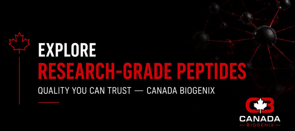 Research grade peptides Canada - Canada Biogenix trusted peptide supplier banner