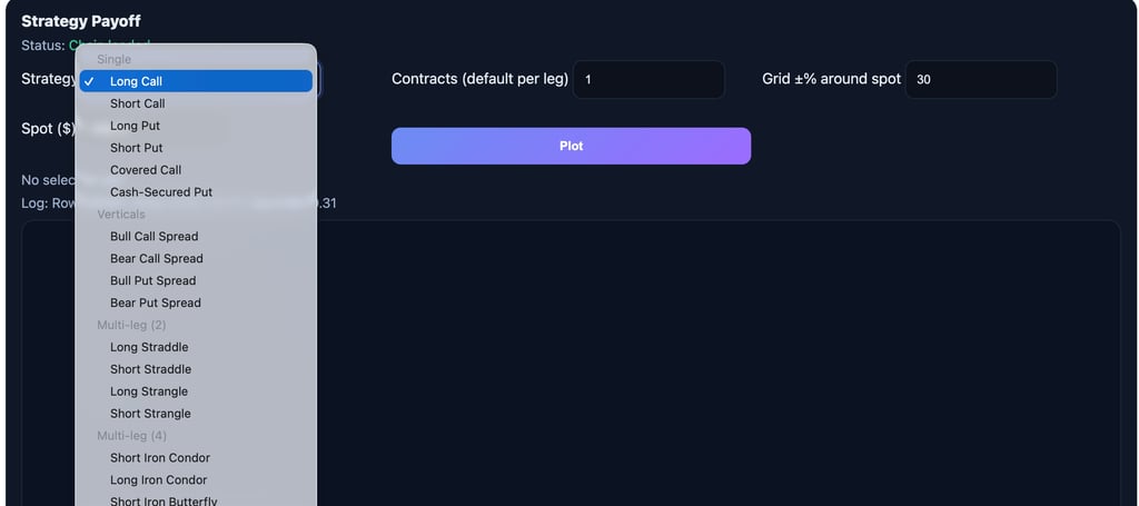 Opptions Strategy picker